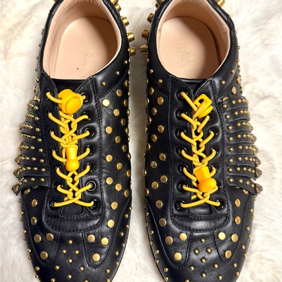 Gucci Men’s Shoes Studded Fringed Sneakers Like New Size 6.5 - Picture 1 of 6